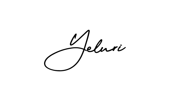 Use a signature maker to create a handwritten signature online. With this signature software, you can design (AmerikaSignatureDemo-Regular) your own signature for name Yeluri. Yeluri signature style 3 images and pictures png