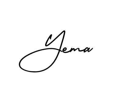 Also we have Yema name is the best signature style. Create professional handwritten signature collection using AmerikaSignatureDemo-Regular autograph style. Yema signature style 3 images and pictures png