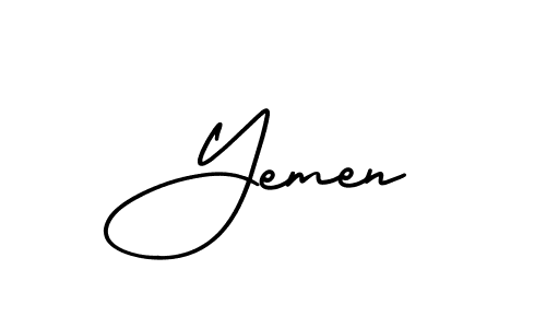 This is the best signature style for the Yemen name. Also you like these signature font (AmerikaSignatureDemo-Regular). Mix name signature. Yemen signature style 3 images and pictures png