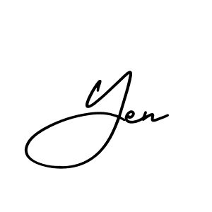 Make a beautiful signature design for name Yen. With this signature (AmerikaSignatureDemo-Regular) style, you can create a handwritten signature for free. Yen signature style 3 images and pictures png