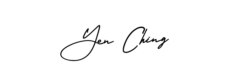This is the best signature style for the Yen Ching name. Also you like these signature font (AmerikaSignatureDemo-Regular). Mix name signature. Yen Ching signature style 3 images and pictures png