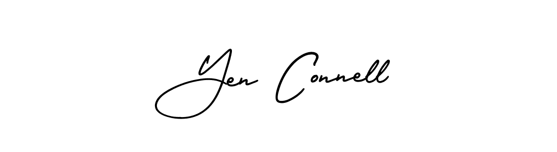 Create a beautiful signature design for name Yen Connell. With this signature (AmerikaSignatureDemo-Regular) fonts, you can make a handwritten signature for free. Yen Connell signature style 3 images and pictures png
