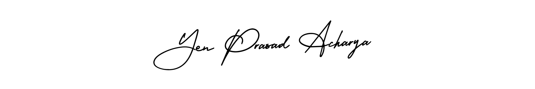Check out images of Autograph of Yen Prasad Acharya name. Actor Yen Prasad Acharya Signature Style. AmerikaSignatureDemo-Regular is a professional sign style online. Yen Prasad Acharya signature style 3 images and pictures png