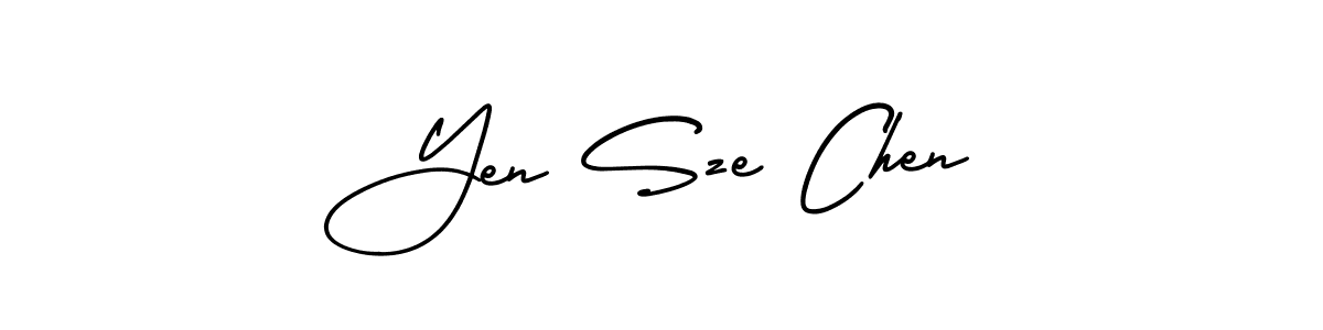 Similarly AmerikaSignatureDemo-Regular is the best handwritten signature design. Signature creator online .You can use it as an online autograph creator for name Yen Sze Chen. Yen Sze Chen signature style 3 images and pictures png