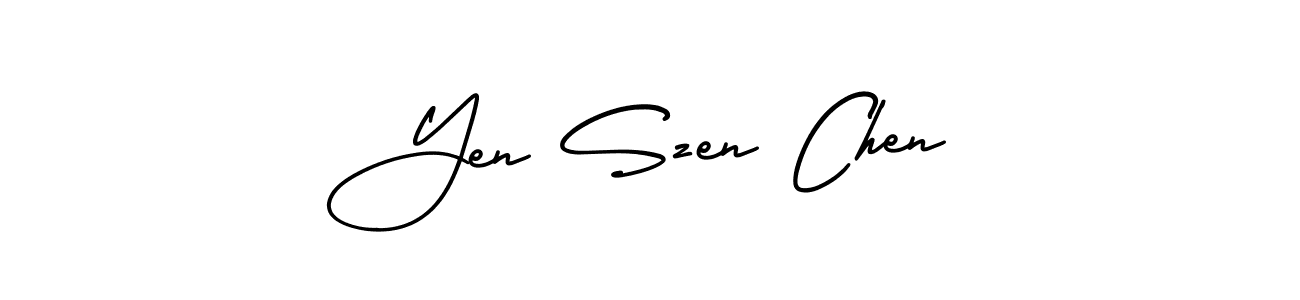 Similarly AmerikaSignatureDemo-Regular is the best handwritten signature design. Signature creator online .You can use it as an online autograph creator for name Yen Szen Chen. Yen Szen Chen signature style 3 images and pictures png