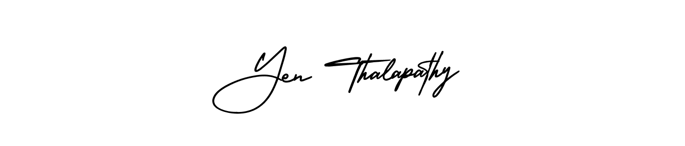 Also we have Yen Thalapathy name is the best signature style. Create professional handwritten signature collection using AmerikaSignatureDemo-Regular autograph style. Yen Thalapathy signature style 3 images and pictures png