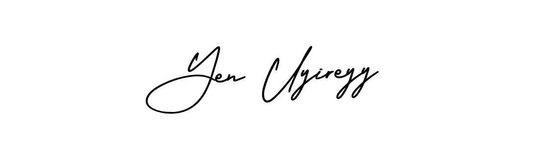 How to Draw Yen Uyireyy signature style? AmerikaSignatureDemo-Regular is a latest design signature styles for name Yen Uyireyy. Yen Uyireyy signature style 3 images and pictures png