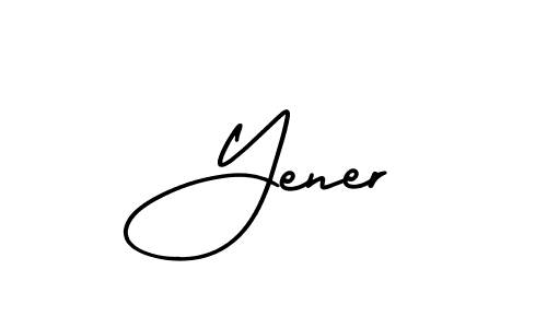 Make a beautiful signature design for name Yener. With this signature (AmerikaSignatureDemo-Regular) style, you can create a handwritten signature for free. Yener signature style 3 images and pictures png