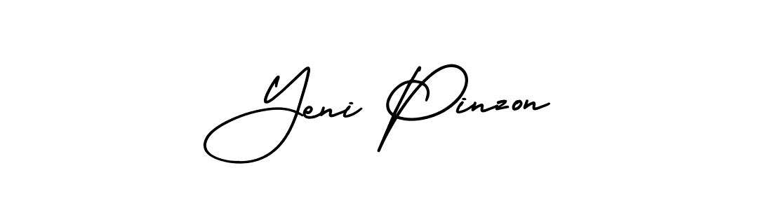 Yeni Pinzon stylish signature style. Best Handwritten Sign (AmerikaSignatureDemo-Regular) for my name. Handwritten Signature Collection Ideas for my name Yeni Pinzon. Yeni Pinzon signature style 3 images and pictures png