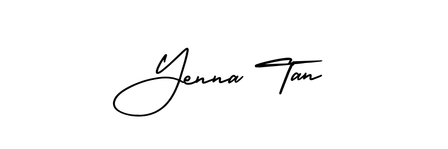 Use a signature maker to create a handwritten signature online. With this signature software, you can design (AmerikaSignatureDemo-Regular) your own signature for name Yenna Tan. Yenna Tan signature style 3 images and pictures png