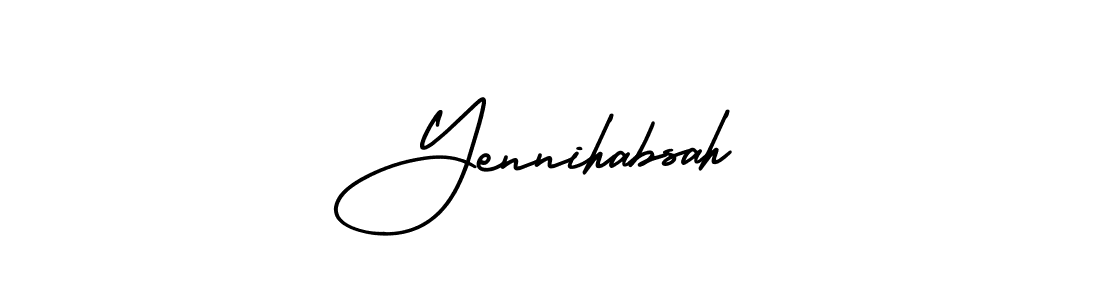 Also You can easily find your signature by using the search form. We will create Yennihabsah name handwritten signature images for you free of cost using AmerikaSignatureDemo-Regular sign style. Yennihabsah signature style 3 images and pictures png