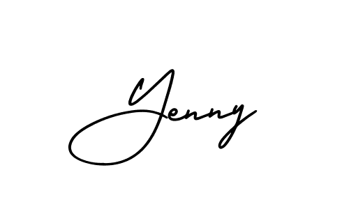 Yenny stylish signature style. Best Handwritten Sign (AmerikaSignatureDemo-Regular) for my name. Handwritten Signature Collection Ideas for my name Yenny. Yenny signature style 3 images and pictures png