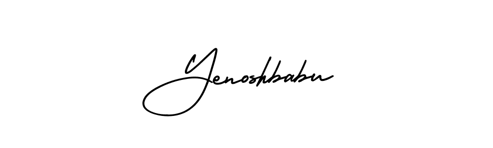 Use a signature maker to create a handwritten signature online. With this signature software, you can design (AmerikaSignatureDemo-Regular) your own signature for name Yenoshbabu. Yenoshbabu signature style 3 images and pictures png