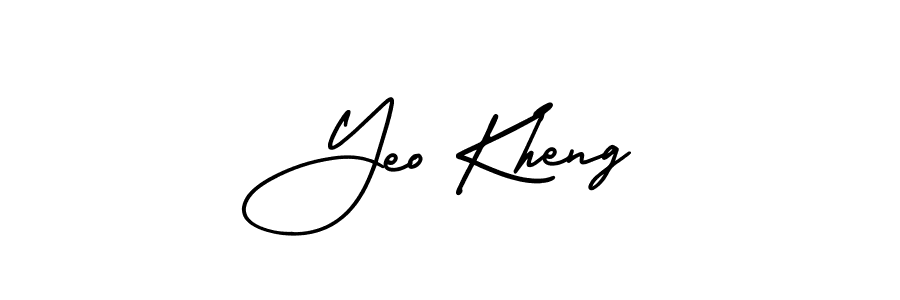 Design your own signature with our free online signature maker. With this signature software, you can create a handwritten (AmerikaSignatureDemo-Regular) signature for name Yeo Kheng. Yeo Kheng signature style 3 images and pictures png