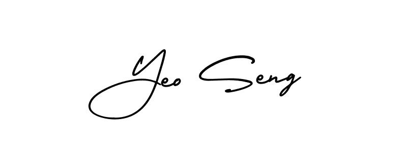 Design your own signature with our free online signature maker. With this signature software, you can create a handwritten (AmerikaSignatureDemo-Regular) signature for name Yeo Seng. Yeo Seng signature style 3 images and pictures png