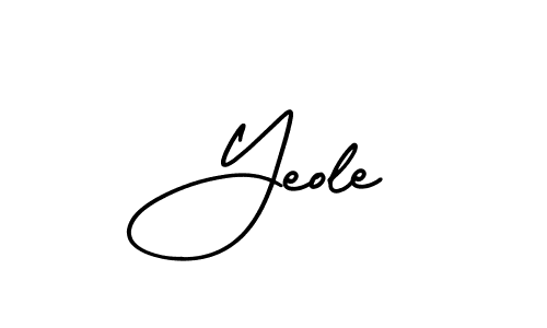 Design your own signature with our free online signature maker. With this signature software, you can create a handwritten (AmerikaSignatureDemo-Regular) signature for name Yeole. Yeole signature style 3 images and pictures png