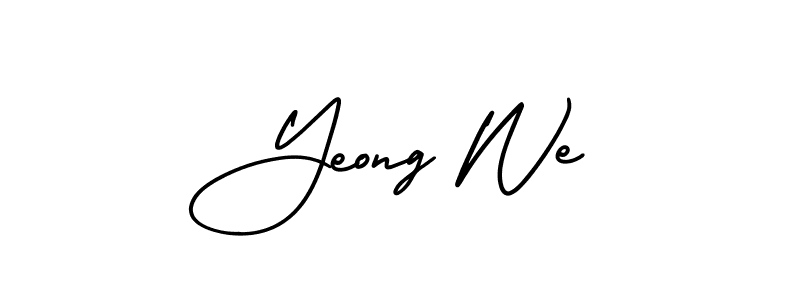 Similarly AmerikaSignatureDemo-Regular is the best handwritten signature design. Signature creator online .You can use it as an online autograph creator for name Yeong We. Yeong We signature style 3 images and pictures png