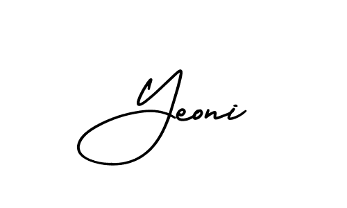 Design your own signature with our free online signature maker. With this signature software, you can create a handwritten (AmerikaSignatureDemo-Regular) signature for name Yeoni. Yeoni signature style 3 images and pictures png