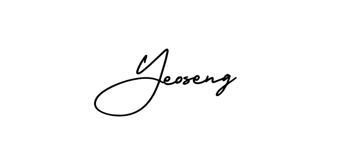 This is the best signature style for the Yeoseng name. Also you like these signature font (AmerikaSignatureDemo-Regular). Mix name signature. Yeoseng signature style 3 images and pictures png