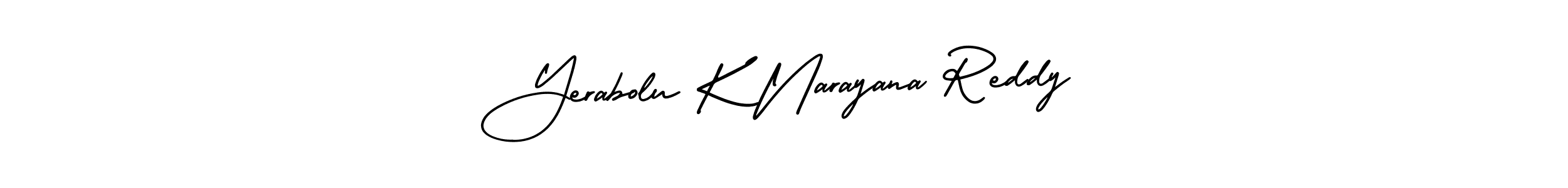Similarly AmerikaSignatureDemo-Regular is the best handwritten signature design. Signature creator online .You can use it as an online autograph creator for name Yerabolu K Narayana Reddy. Yerabolu K Narayana Reddy signature style 3 images and pictures png