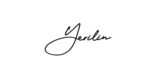 How to make Yerilin signature? AmerikaSignatureDemo-Regular is a professional autograph style. Create handwritten signature for Yerilin name. Yerilin signature style 3 images and pictures png