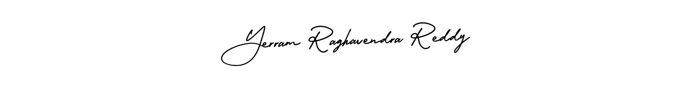 Create a beautiful signature design for name Yerram Raghavendra Reddy. With this signature (AmerikaSignatureDemo-Regular) fonts, you can make a handwritten signature for free. Yerram Raghavendra Reddy signature style 3 images and pictures png