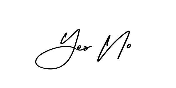 How to make Yes No signature? AmerikaSignatureDemo-Regular is a professional autograph style. Create handwritten signature for Yes No name. Yes No signature style 3 images and pictures png