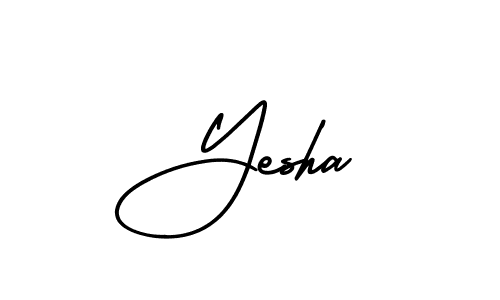 Yesha stylish signature style. Best Handwritten Sign (AmerikaSignatureDemo-Regular) for my name. Handwritten Signature Collection Ideas for my name Yesha. Yesha signature style 3 images and pictures png