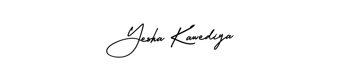 Best and Professional Signature Style for Yesha Kawediya. AmerikaSignatureDemo-Regular Best Signature Style Collection. Yesha Kawediya signature style 3 images and pictures png