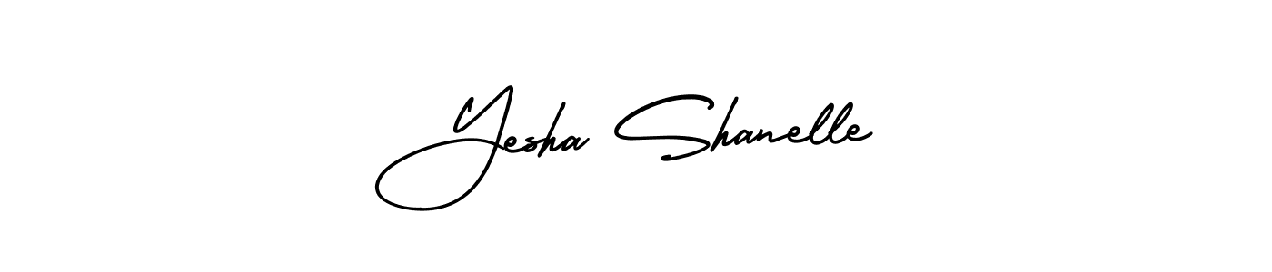 Also You can easily find your signature by using the search form. We will create Yesha Shanelle name handwritten signature images for you free of cost using AmerikaSignatureDemo-Regular sign style. Yesha Shanelle signature style 3 images and pictures png