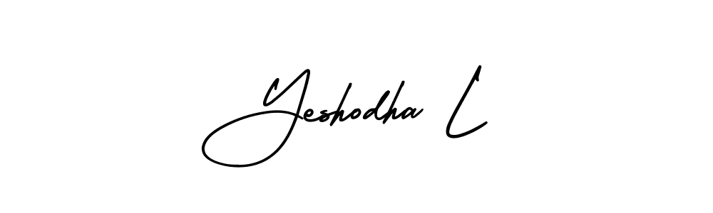 Also we have Yeshodha L name is the best signature style. Create professional handwritten signature collection using AmerikaSignatureDemo-Regular autograph style. Yeshodha L signature style 3 images and pictures png