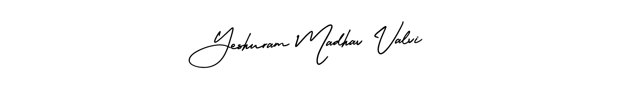 Design your own signature with our free online signature maker. With this signature software, you can create a handwritten (AmerikaSignatureDemo-Regular) signature for name Yeshuram Madhav Valvi. Yeshuram Madhav Valvi signature style 3 images and pictures png