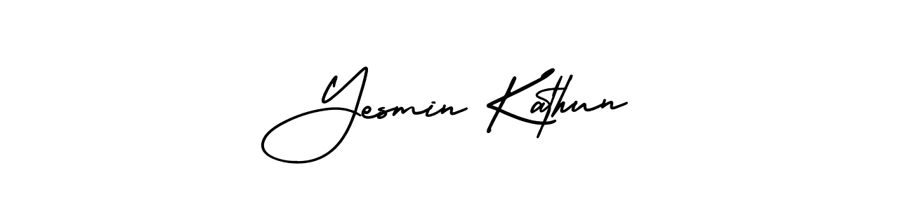 Once you've used our free online signature maker to create your best signature AmerikaSignatureDemo-Regular style, it's time to enjoy all of the benefits that Yesmin Kathun name signing documents. Yesmin Kathun signature style 3 images and pictures png