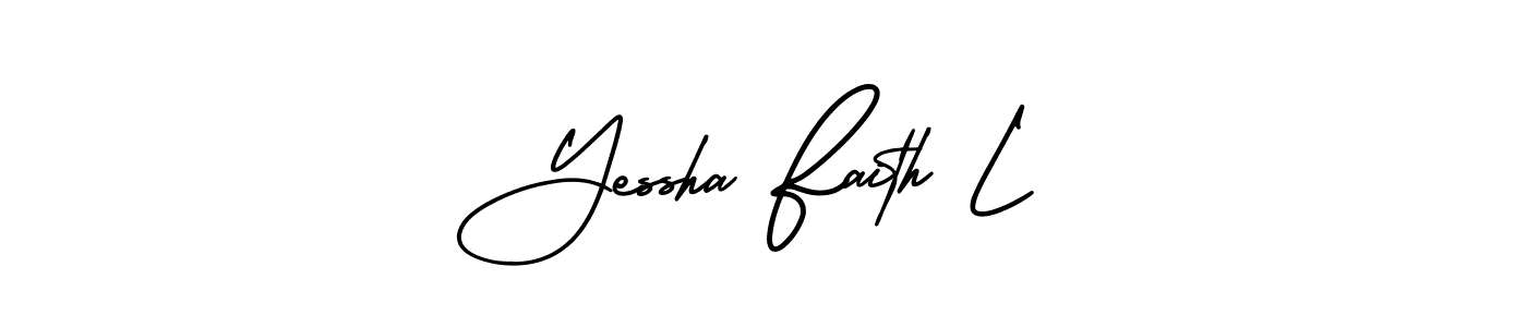 Similarly AmerikaSignatureDemo-Regular is the best handwritten signature design. Signature creator online .You can use it as an online autograph creator for name Yessha Faith L. Yessha Faith L signature style 3 images and pictures png