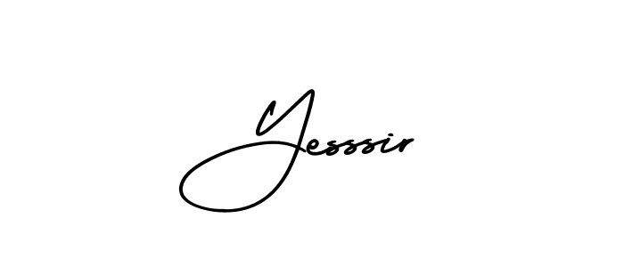 Make a beautiful signature design for name Yesssir. With this signature (AmerikaSignatureDemo-Regular) style, you can create a handwritten signature for free. Yesssir signature style 3 images and pictures png