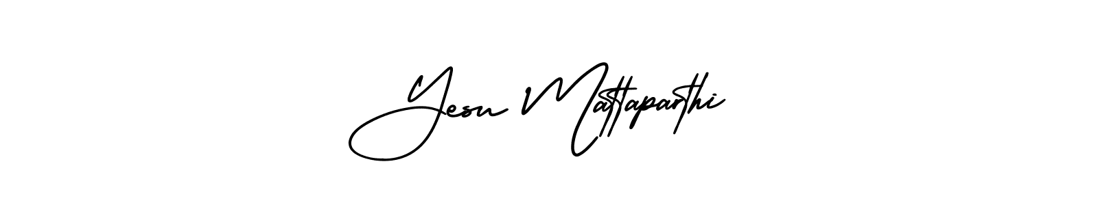 How to make Yesu Mattaparthi signature? AmerikaSignatureDemo-Regular is a professional autograph style. Create handwritten signature for Yesu Mattaparthi name. Yesu Mattaparthi signature style 3 images and pictures png