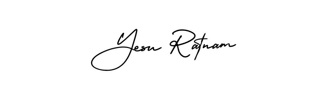 The best way (AmerikaSignatureDemo-Regular) to make a short signature is to pick only two or three words in your name. The name Yesu Ratnam include a total of six letters. For converting this name. Yesu Ratnam signature style 3 images and pictures png