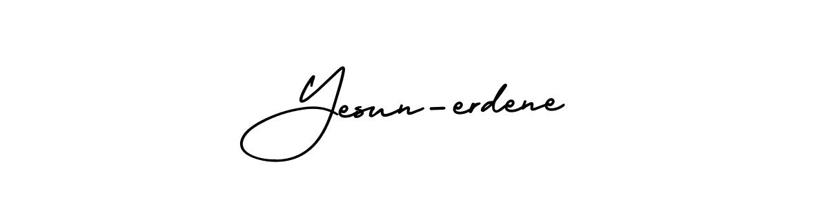 Also You can easily find your signature by using the search form. We will create Yesun-erdene name handwritten signature images for you free of cost using AmerikaSignatureDemo-Regular sign style. Yesun-erdene signature style 3 images and pictures png