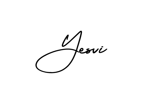 Make a beautiful signature design for name Yesvi. With this signature (AmerikaSignatureDemo-Regular) style, you can create a handwritten signature for free. Yesvi signature style 3 images and pictures png
