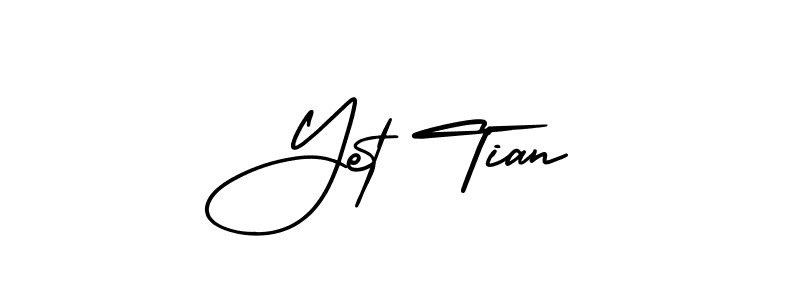 Use a signature maker to create a handwritten signature online. With this signature software, you can design (AmerikaSignatureDemo-Regular) your own signature for name Yet Tian. Yet Tian signature style 3 images and pictures png