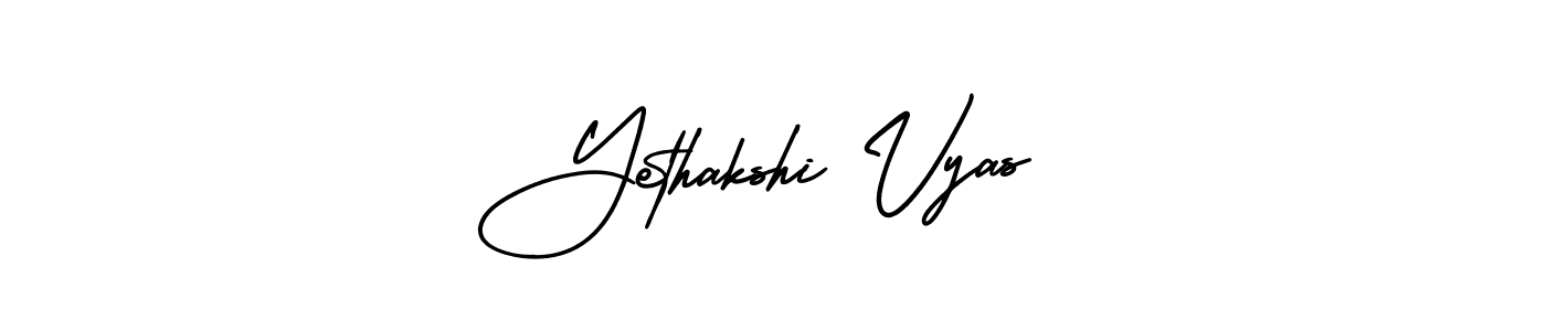 It looks lik you need a new signature style for name Yethakshi Vyas. Design unique handwritten (AmerikaSignatureDemo-Regular) signature with our free signature maker in just a few clicks. Yethakshi Vyas signature style 3 images and pictures png
