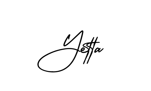 Use a signature maker to create a handwritten signature online. With this signature software, you can design (AmerikaSignatureDemo-Regular) your own signature for name Yetta. Yetta signature style 3 images and pictures png