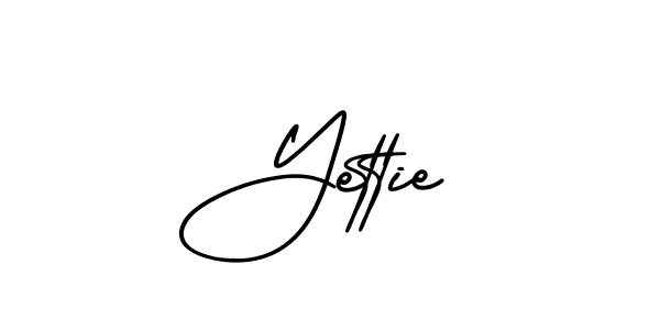 How to make Yettie name signature. Use AmerikaSignatureDemo-Regular style for creating short signs online. This is the latest handwritten sign. Yettie signature style 3 images and pictures png