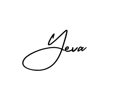 How to make Yeva name signature. Use AmerikaSignatureDemo-Regular style for creating short signs online. This is the latest handwritten sign. Yeva signature style 3 images and pictures png