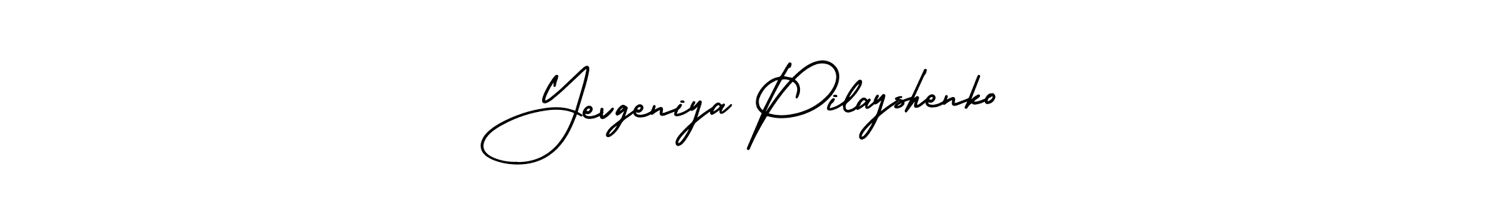 Use a signature maker to create a handwritten signature online. With this signature software, you can design (AmerikaSignatureDemo-Regular) your own signature for name Yevgeniya Pilayshenko. Yevgeniya Pilayshenko signature style 3 images and pictures png