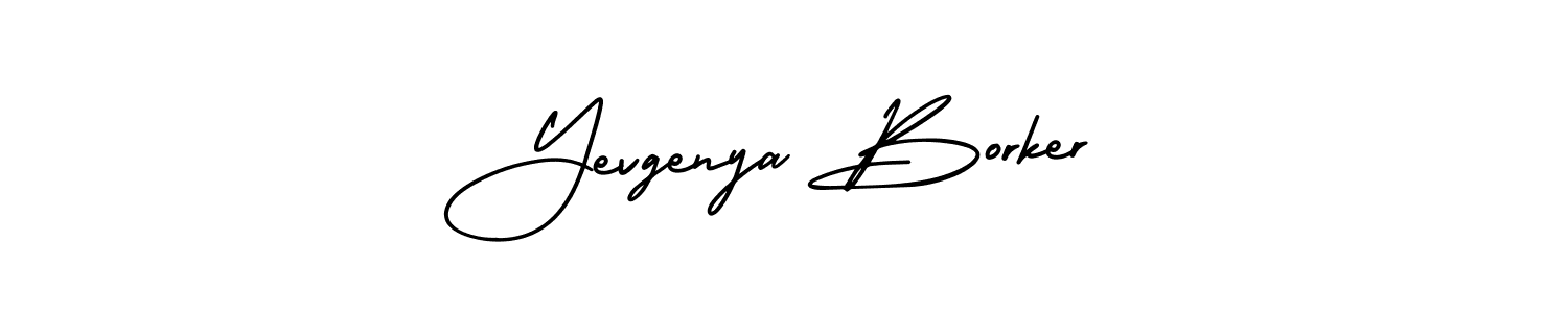 How to make Yevgenya Borker signature? AmerikaSignatureDemo-Regular is a professional autograph style. Create handwritten signature for Yevgenya Borker name. Yevgenya Borker signature style 3 images and pictures png