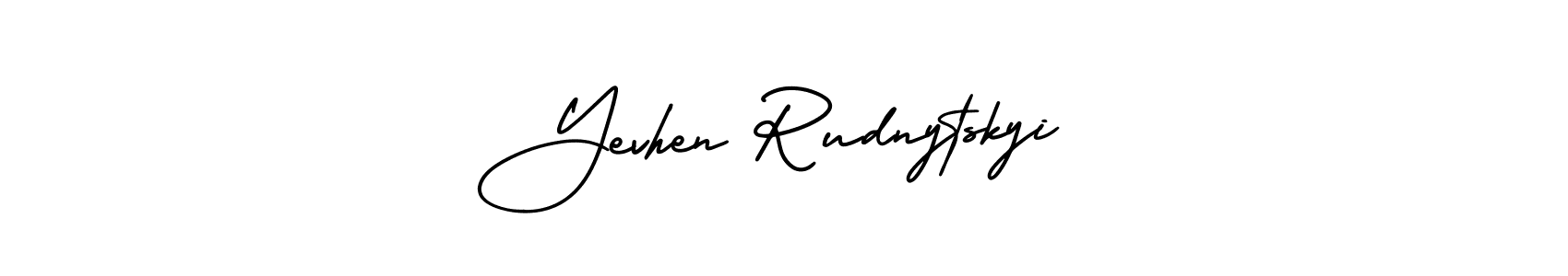 Design your own signature with our free online signature maker. With this signature software, you can create a handwritten (AmerikaSignatureDemo-Regular) signature for name Yevhen Rudnytskyi. Yevhen Rudnytskyi signature style 3 images and pictures png