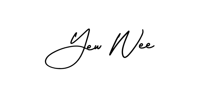 You should practise on your own different ways (AmerikaSignatureDemo-Regular) to write your name (Yew Wee) in signature. don't let someone else do it for you. Yew Wee signature style 3 images and pictures png