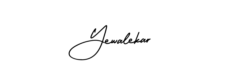 You can use this online signature creator to create a handwritten signature for the name Yewalekar. This is the best online autograph maker. Yewalekar signature style 3 images and pictures png