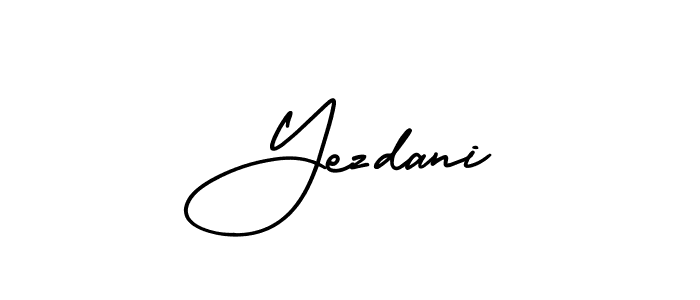 Create a beautiful signature design for name Yezdani. With this signature (AmerikaSignatureDemo-Regular) fonts, you can make a handwritten signature for free. Yezdani signature style 3 images and pictures png